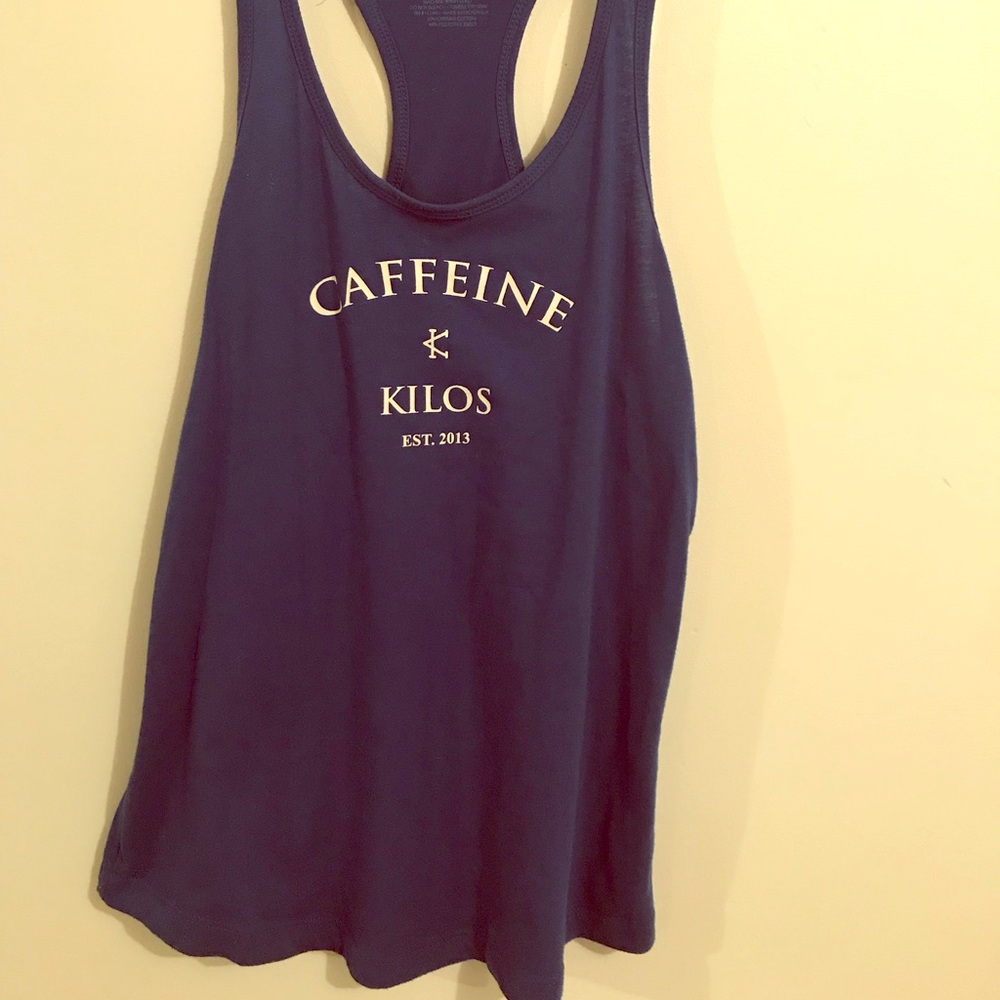 Women’s Size M Caffeine & Kilos Blue Tank